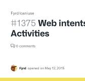 Web intents/Web Activities · Issue #1375 · Fyrd/caniuse · GitHub